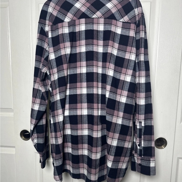 Orvis Light Flannel Shirt Womens Purple Plaid Button Down Long Sleeve XXL 2XL - Picture 2 of 12